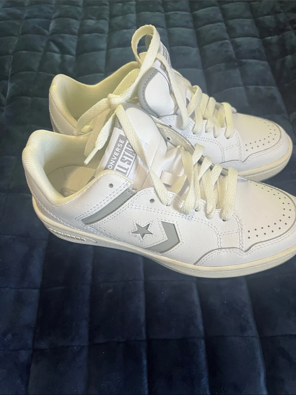 Converse White Low-Top Leather Sneakers
